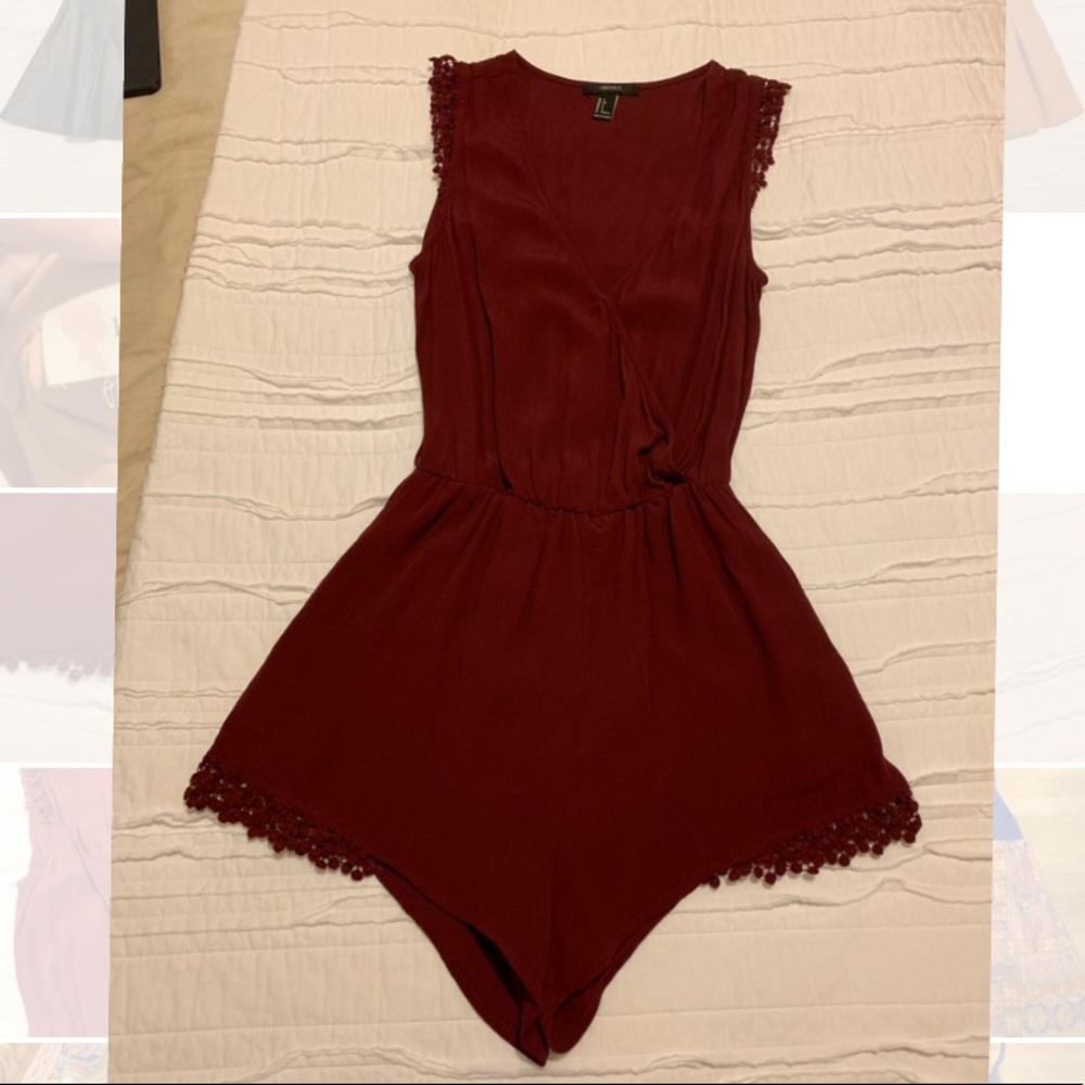 Burgundy Romper